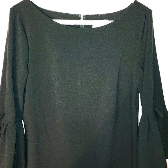 Eliza J scoop neck Flare  Sleeve Dress in emerald green, size 14 - Picture 13 of 13